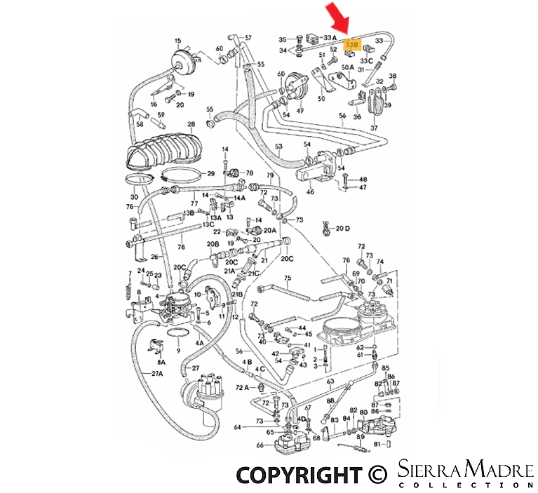 Fuel Line Holding Bracket, 911 (78-94) - Sierra Madre Collection