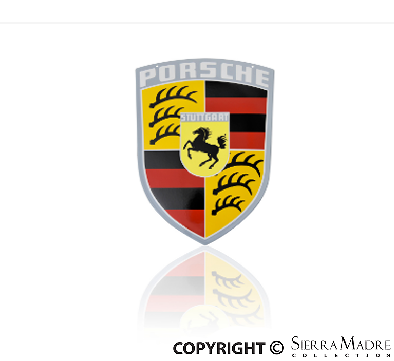 Porsche Crest Enamel Wall Sign - Sierra Madre Collection