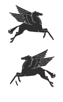 Racing Pegasus Decal Set, Black - Sierra Madre Collection
