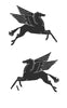 Racing Pegasus Decal Set, Black