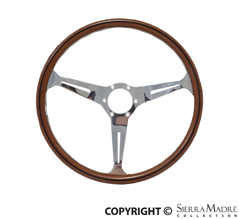 Steering Wheel With PorscheÂ® Horn Button, 400mm, 356/356A (50-59) - Sierra Madre Collection