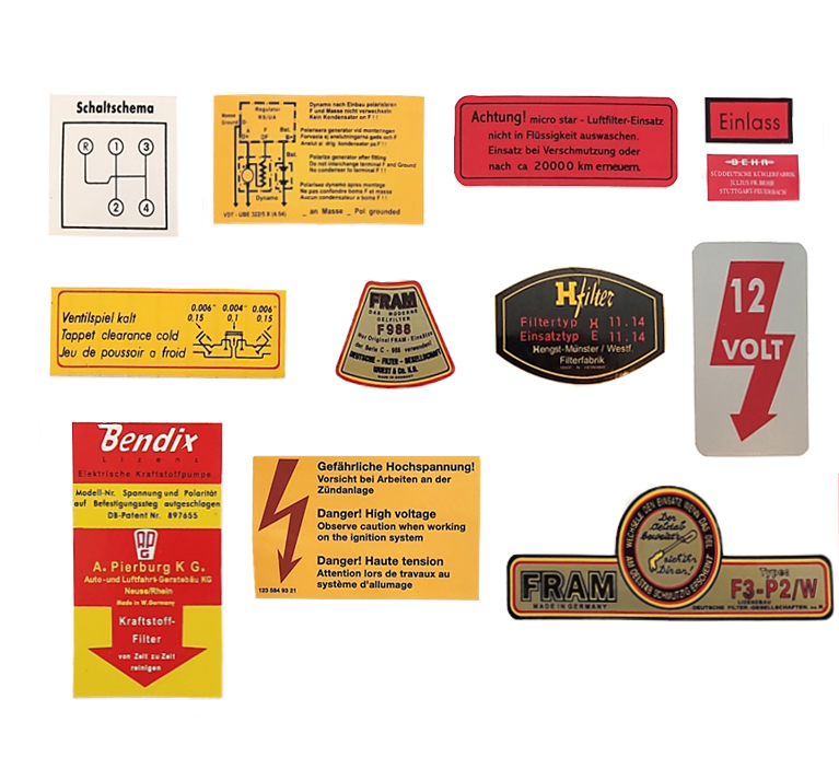Porsche 12-Piece Decal Set - 356B 60-63 SMC-701-002-SET