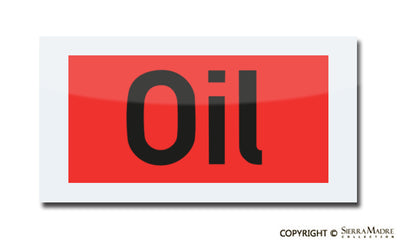Porsche 1972 911 Oil Filler Decal - Red 911-701-107-00R