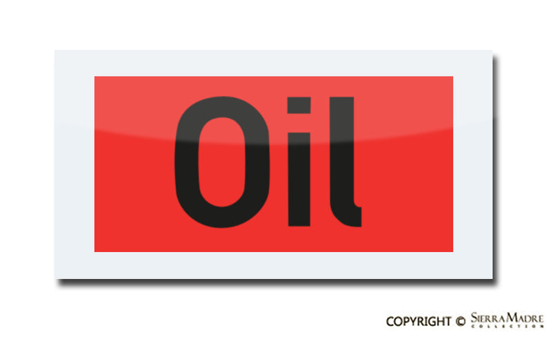 Porsche 1972 911 Oil Filler Decal - Red 911-701-107-00R