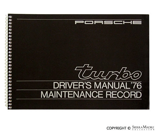 Porsche 1976 Owners Manual - 911 Turbo WKD-467-020