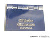 Porsche 1986 Owners Manual - 911 Turbo/Carrera WKD-911-020-86