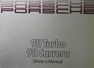 Porsche 1989 Owners Manual - 911 Turbo/Carrera WKD-911-020-89