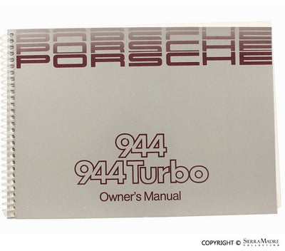 Porsche 1989 Owners Manual - 944/944 Turbo WKD-944-021-89