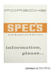 Porsche 356 Technical Specification Booklet 50-65 WKD-420-220