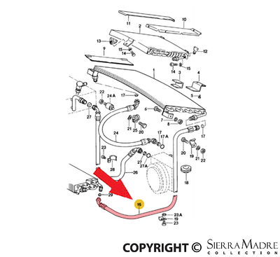 Porsche A/C Hose - 911 70-83 911-573-153-03