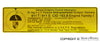 Porsche Adjusting Exhaust Decal - 911/911S - 70-74 911-006-502-00