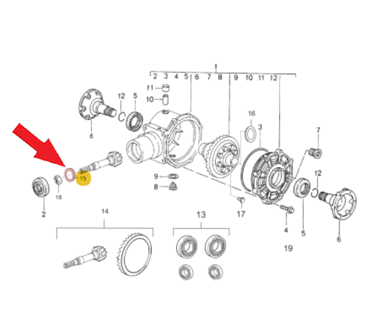 Porsche Adjusting Washer - 993 94-98