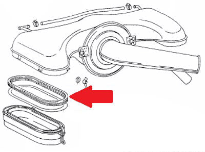 Porsche Air Filter Cover Gasket - 911 65-72 901-108-214-03