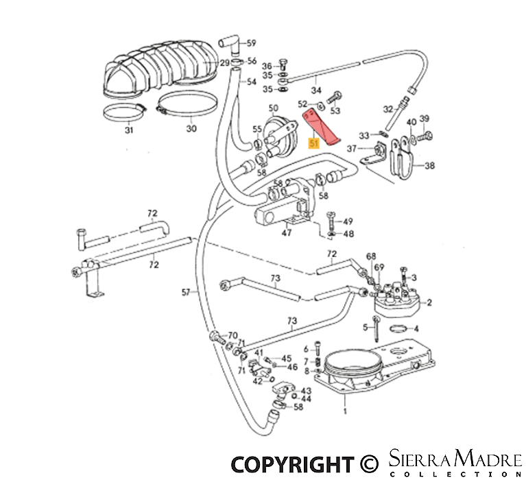 Porsche Air Valve Bracket - 911 74-83 911-110-274-01