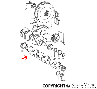Porsche Bearing Shell - 911 911-101-133-00