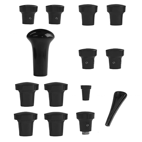 Porsche Black Knob Set - 356B/356C 60-65 SMC-552-BLK