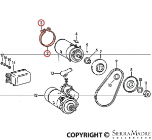 Porsche Black Mounting Strap - All 356s/912 50-69 SMC-546-09-301