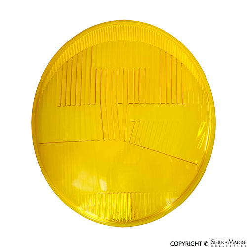 Porsche Bosch Asymmetrical Headlight Lens - Amber - All 356s/911/912 50-67 901-631-111-01