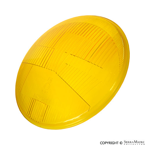 Porsche Bosch Asymmetrical Headlight Lens - Amber - All 356s/911/912 50-67 901-631-111-01