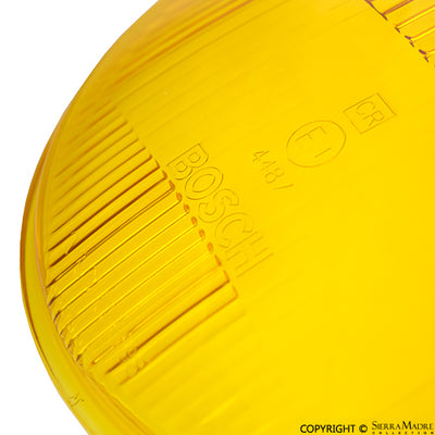 Porsche Bosch Asymmetrical Headlight Lens - Amber - All 356s/911/912 50-67 901-631-111-01