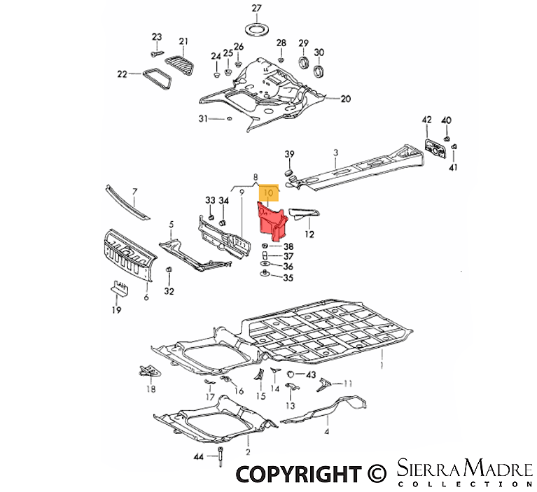 Porsche Box Wall - 911 68-83 901-501-043-33