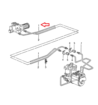 Porsche Brake Line - LHD - 911/964 89-94 964-355-311-27