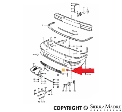 Porsche Bumper Collar - 964 89-94 964-505-905-00