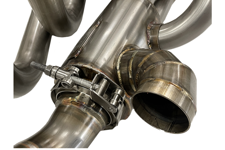 Porsche Bursch Stainless Steel 1-3/4 in Header Set W/ Heat Exchangers - 911 BX-9359-SS