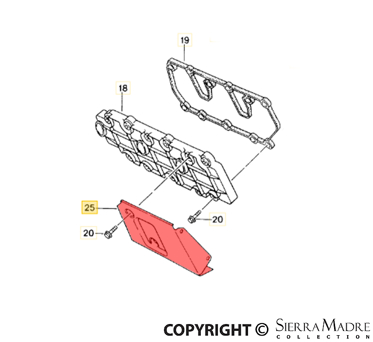 Porsche Camshaft Housing Plate - Left - 911 993-105-295-52