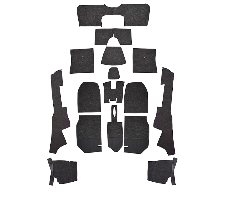 Porsche Carpet Set - Black - 911/912/912E/930 65-85 SMC-000-284