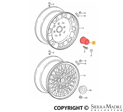 Porsche Center Cap Set - 924 76-85 SMC-601-151