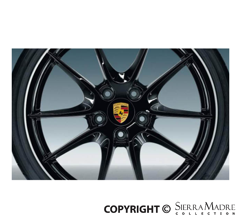 Porsche Center Cap Set - Black Gloss - Cayenne 000-044-607-26