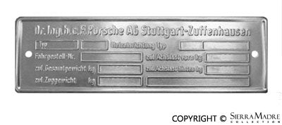 Porsche Chassis ID Plate - 911 65-73 911-701-101-11