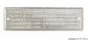 Porsche Chassis ID Plate - Late 2.7 911 CarreraRS 1973 AG 911-723-009-20