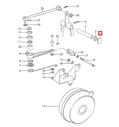 Porsche Clutch Lever Cap - 914 70-76 905-116-713-00