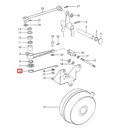 Porsche Clutch Lever Spring - 914 70-76 905-116-714-00