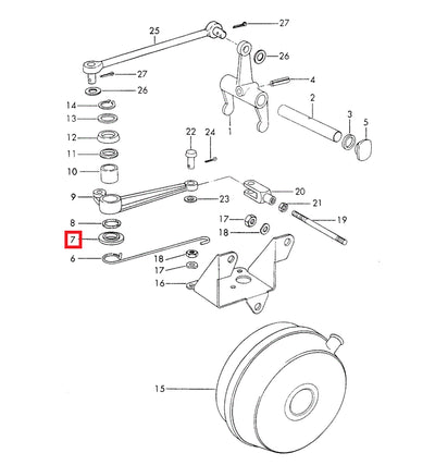 Porsche Clutch Lever Washer - 914 70-76 905-116-708-00