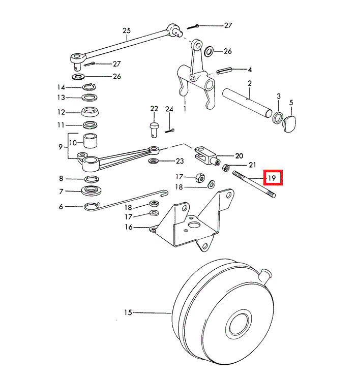 Porsche Clutch Pull Rod - 914 70-76 905-116-716-00