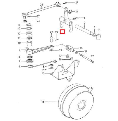 Porsche Clutch Release Lever - 914 70-76 905-116-711-01