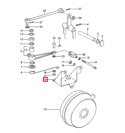 Porsche Clutch Servo Motor Support - 914 70-76 905-116-715-10