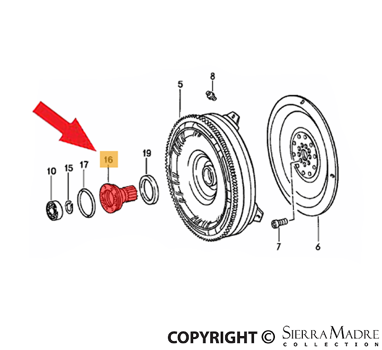 Porsche Clutch Support - 911 70-83 925-116-020-01
