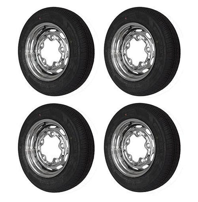 Porsche Complete Wheel And Tire Package - Chrome - 15'' x 5 1/2'' SMC-361-02-SET