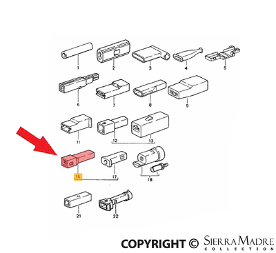 Porsche Connector Housing - 911/924/944 76-85 171-971-998