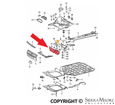 Porsche Cross Panel - Inner - 911 68-83 901-501-041-37