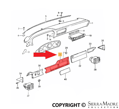 Porsche Dash Panel - 964 89-94 964-552-479-00-7AE