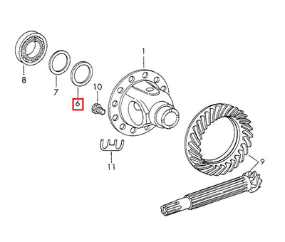 Porsche Differential Spacer - 3.6mm - 914 70-76 915-332-265-12