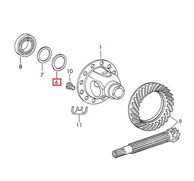 Porsche Differential Spacer - 3.7mm - 914 70-76 915-332-265-13