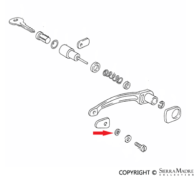 Porsche Door Handle Spring Washer - 356 - 356A - 356B - 356C - 911 - 912 - 914 - 930 - 924 - 928 N-012-225-2