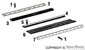 Porsche Door Rubber Seal #3 - Inside - All 356s 50-65 644-551-915-00