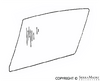 Porsche Door Window Glass - Clear - Left - 911 69-77 901-542-101-25